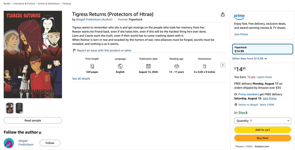 TIGRESS RETURNS LAUNCH DAY!!!